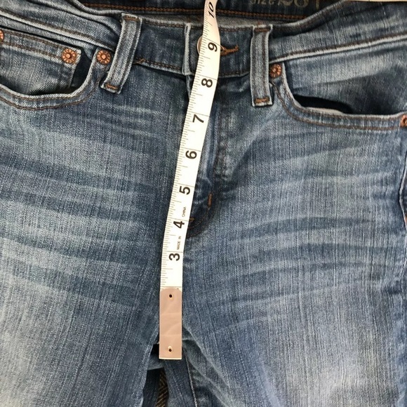 EUC J crew high rise skinny blue jeans raw hem sz 28 - Picture 4 of 5
